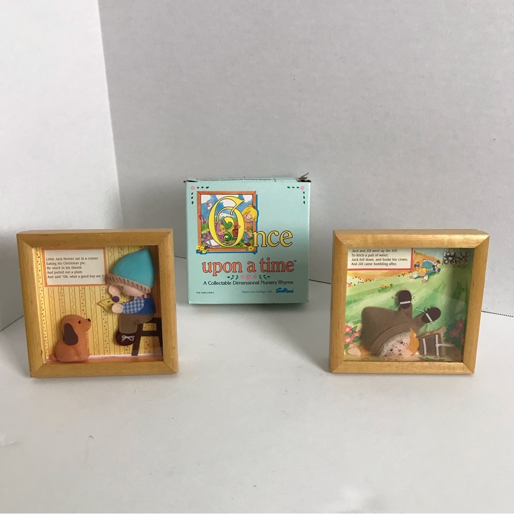 Vintage Mattel Emotions Once Upon A Time Dimensional Box Set Nursery Ryhme Art